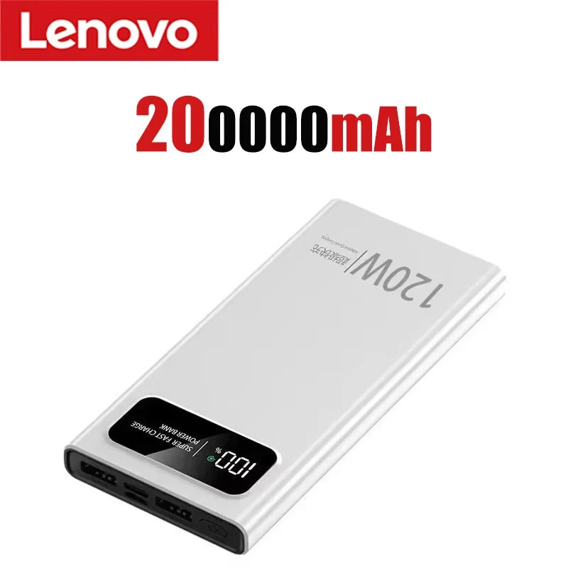 Batterie Externe Lenovo 120W Grande Capacité –  | LED Digital | Charge Rapide Bidirectionnelle