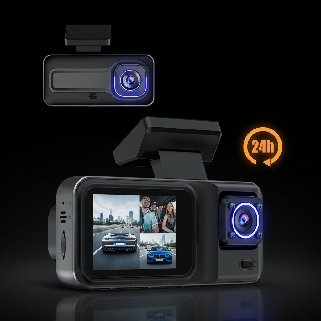 Dashcam Voiture – Caméra de Bord 1080P Full HD, Vision Nocturne