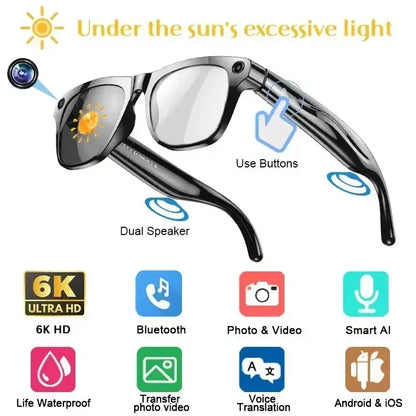Lunettes Connectées Caméra IA Intégrée