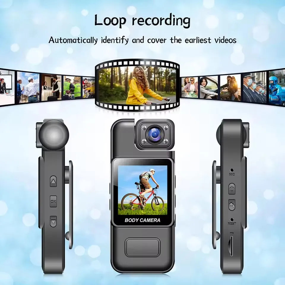 Bodycam Portable RLDV-G119 – 1080P Full HD, WiFi, Vision Nocturne, 8h Autonomie
