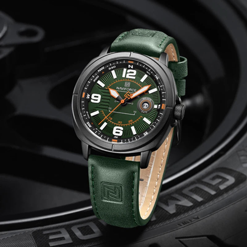 Montre Homme Quartz Élégante 43mm 3ATM Luminescente