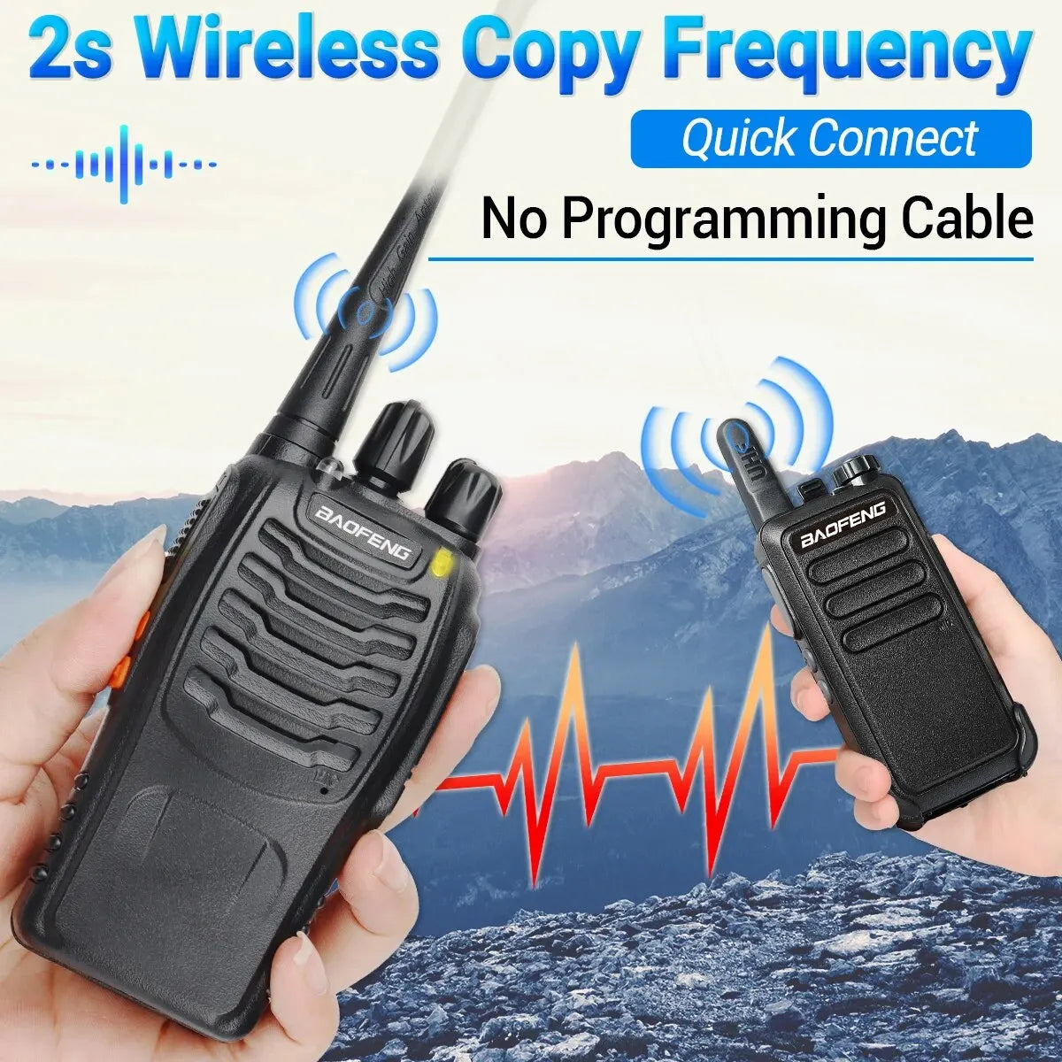 Baofeng BF-888S Pro – Talkie-Walkie UHF Longue Portée | Copie de Fréquence Sans Fil