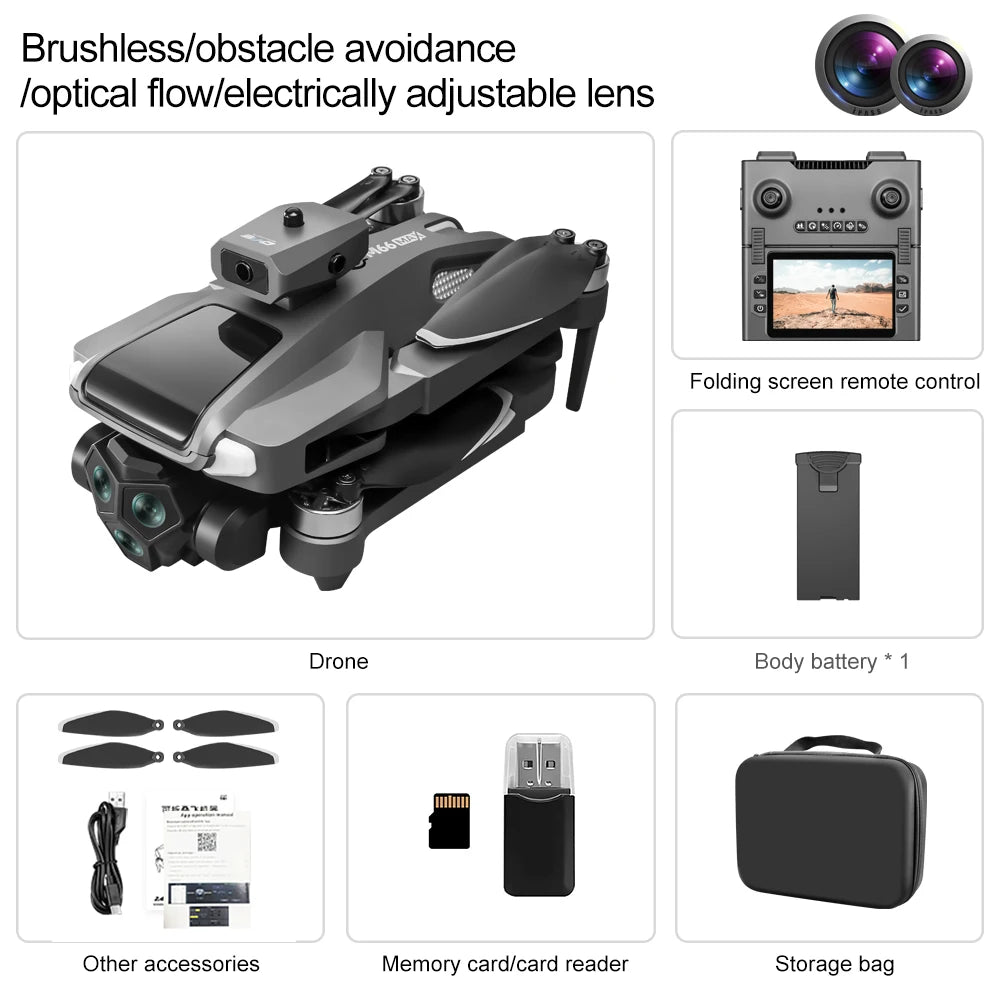 Drone LSRC M66 – Caméra 4K, Moteur Brushless, Télécommande Écran, 30 min de Vol