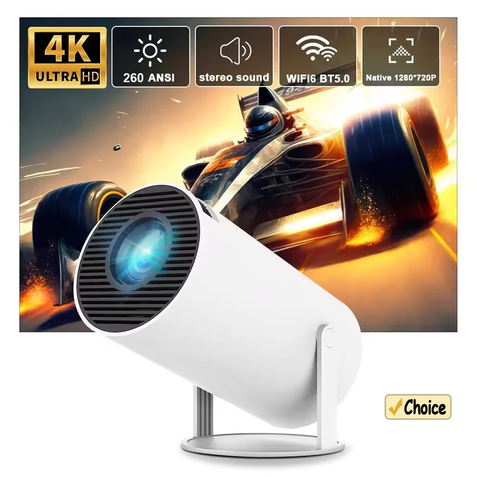 Projecteur Portable 4K HY300 – Android 11 WiFi 6 Bluetooth 5.0