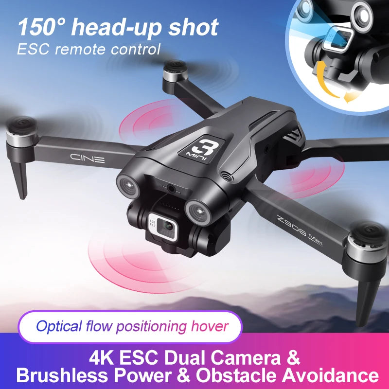 Drone Lenovo Z908 Pro MAX – Caméra 4K/6K/8K, Moteur Brushless, WiFi FPV, Pliable