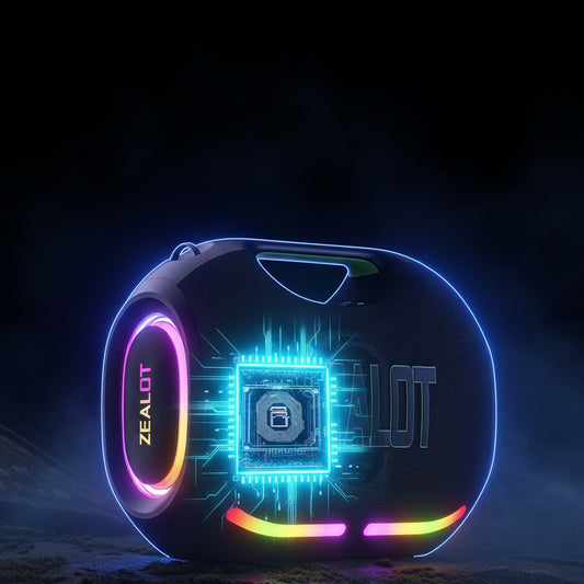 Enceinte Bluetooth ZEALOT RGB, Son 7.1 Surround