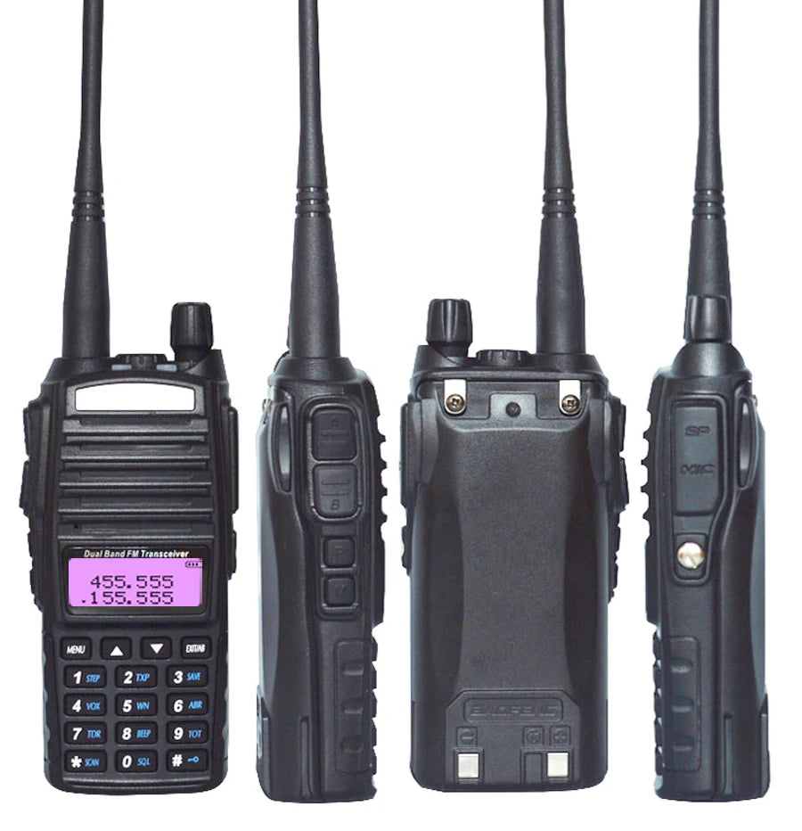 Talkie-Walkie BAOFENG UV-82 Plus — Double Bande VHF/UHF, 5W/8W, IP57, 128 Canaux
