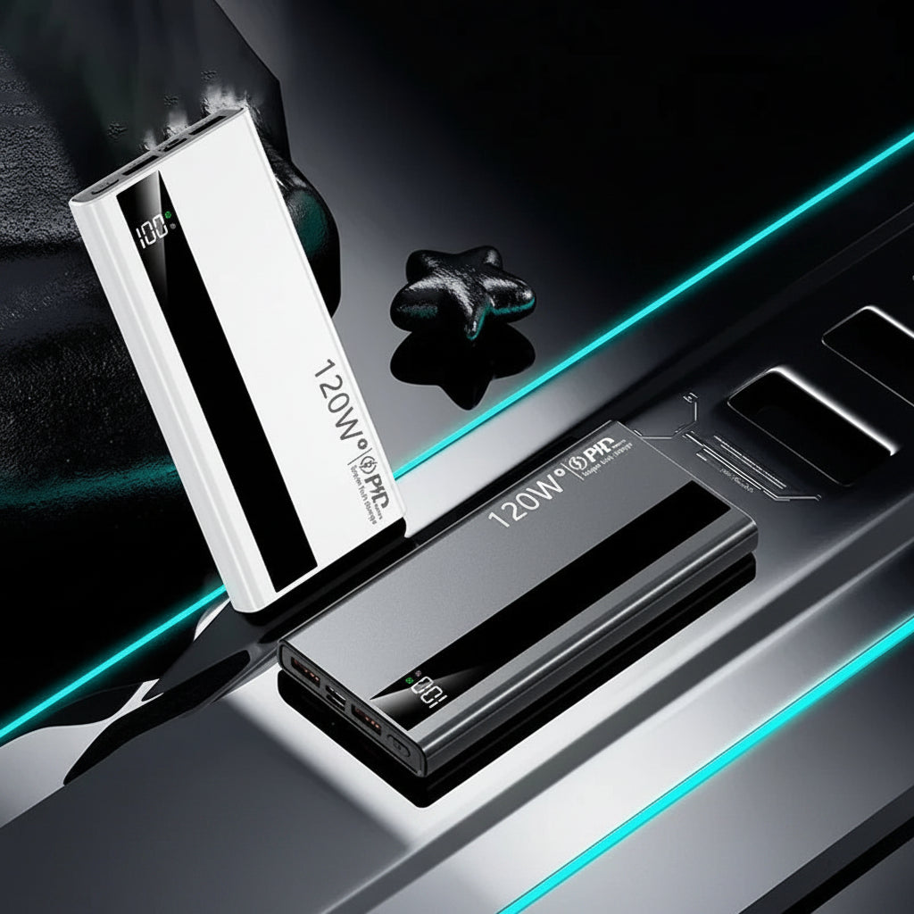 Batterie Externe Lenovo 120W | Charge Rapide | Affichage LED | 2× USB