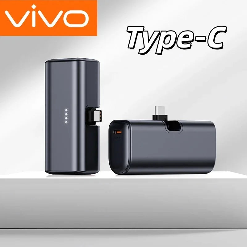 Mini Batterie Externe VIVO 22.5W –  | Format Capsule | USB-C & Lightning | iPhone & Android