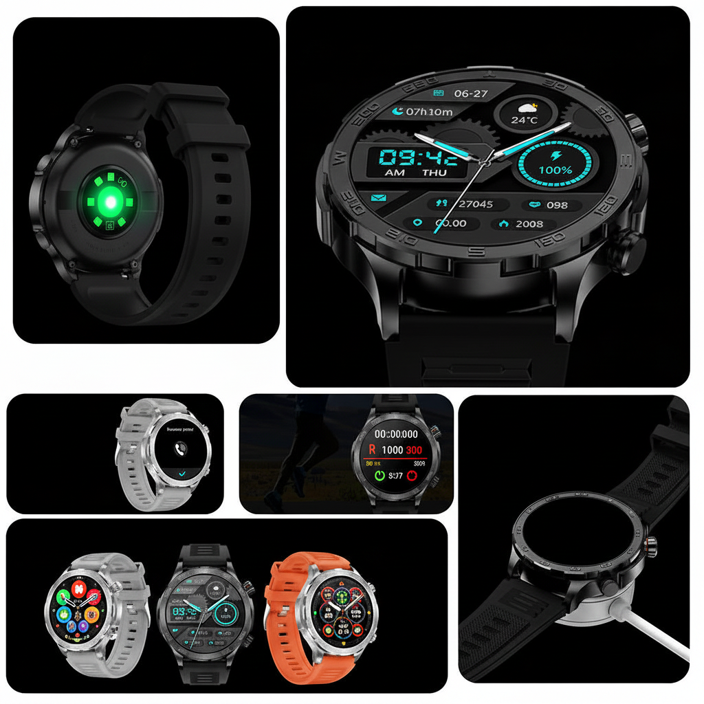 Montre Connectée Homme – Appels Bluetooth, GPS & Suivi Fitness AMOLED