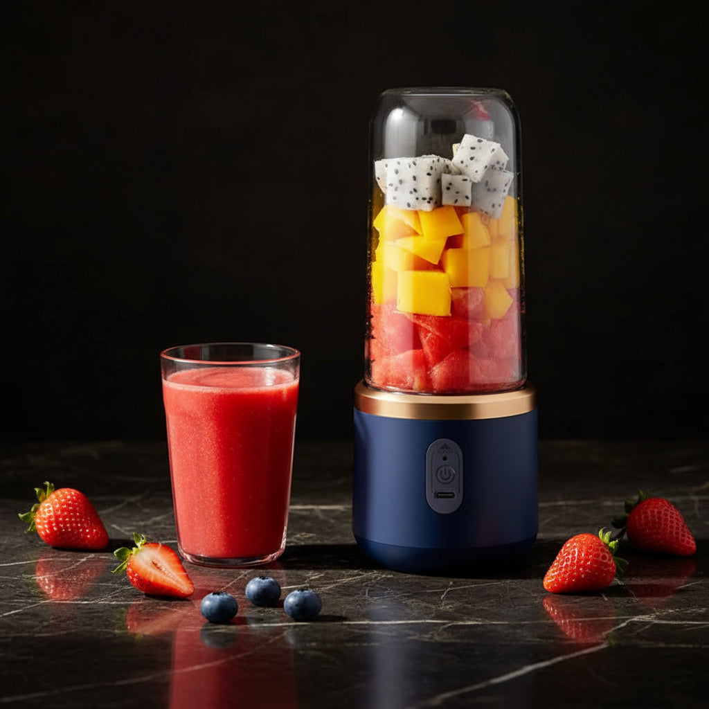 Extracteur de Jus Portable 400ml Rechargeable USB — Blender Smoothie Fruits