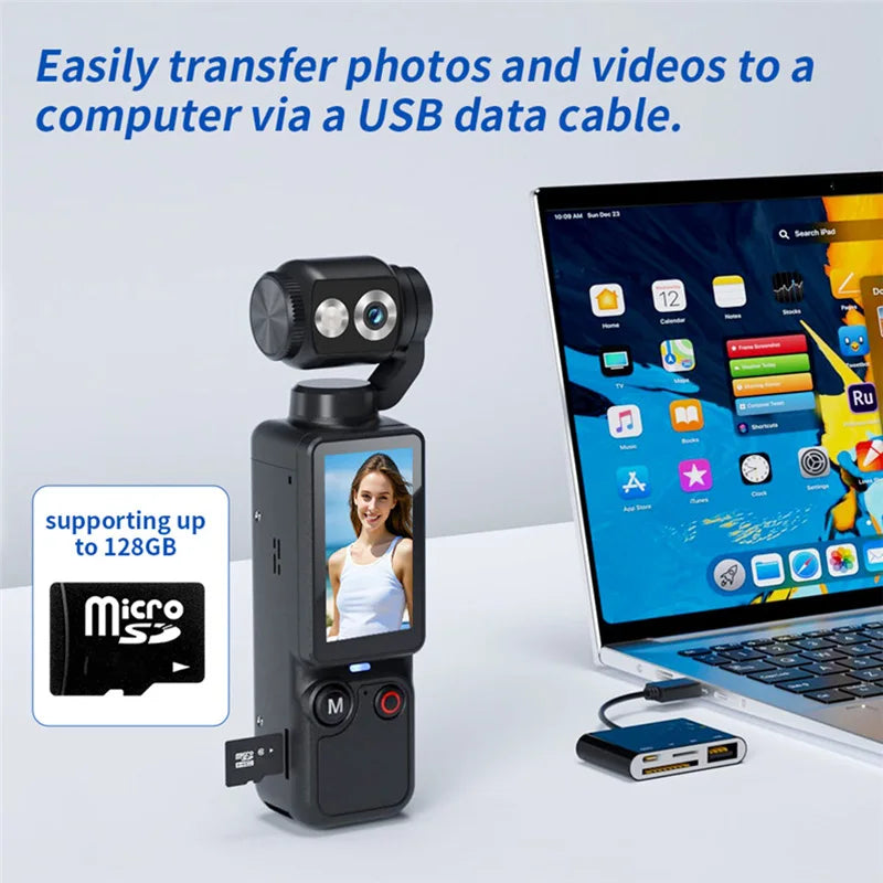 Caméra Sport Portable Lenovo 4K WiFi – Autofocus, Longue Autonomie, Vlog & Moto