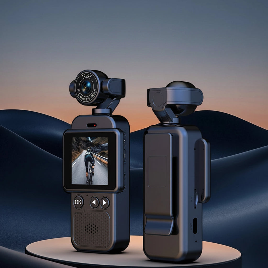 Caméra d'Action Lenovo 360° – 1080P Full HD, Anti-Shake, WiFi, Fixation Pectorale, Longue Autonomie