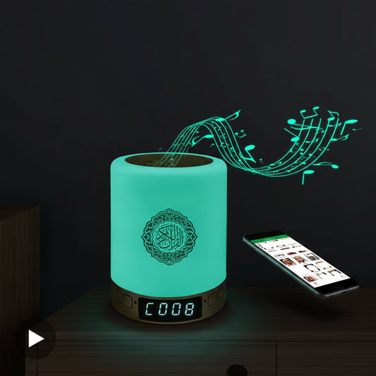 Enceinte Bluetooth Coran avec Veilleuse LED – Haut-Parleur Islamique Portable