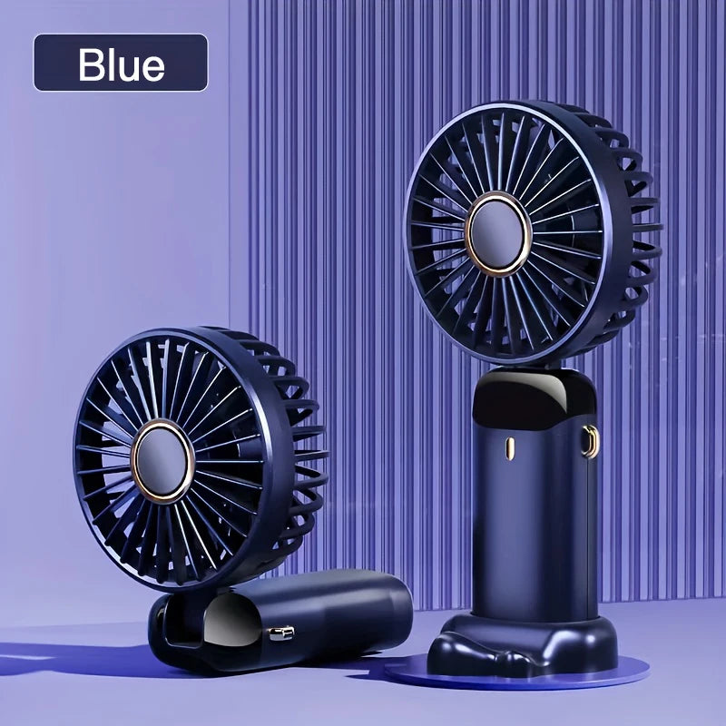 Ventilateur Mini Portable 6 Vitesses  Pliable LED Silencieux