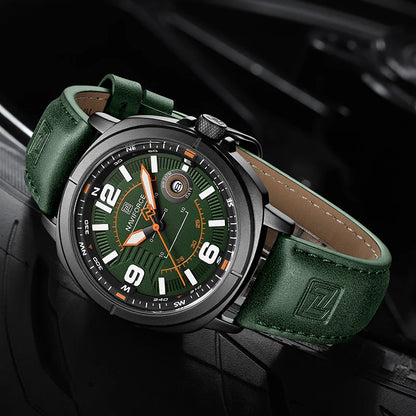 Montre Homme Quartz Élégante 43mm 3ATM Luminescente