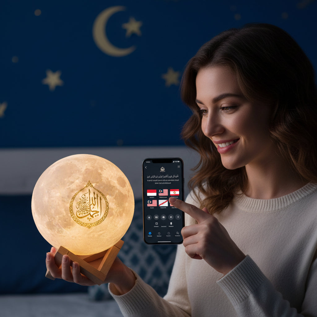 Enceinte Bluetooth  avec Lampe LED – Haut-Parleur Islamique Portable