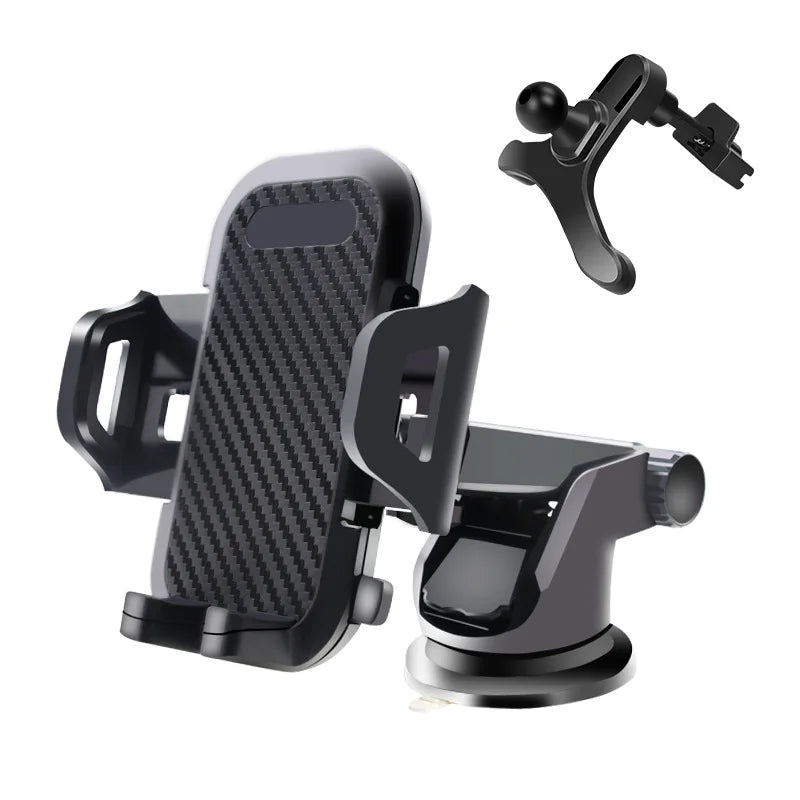 Support Téléphone Voiture 3-en-1 – Grille d'Aération, Pare-Brise & Tableau de Bord | Universel