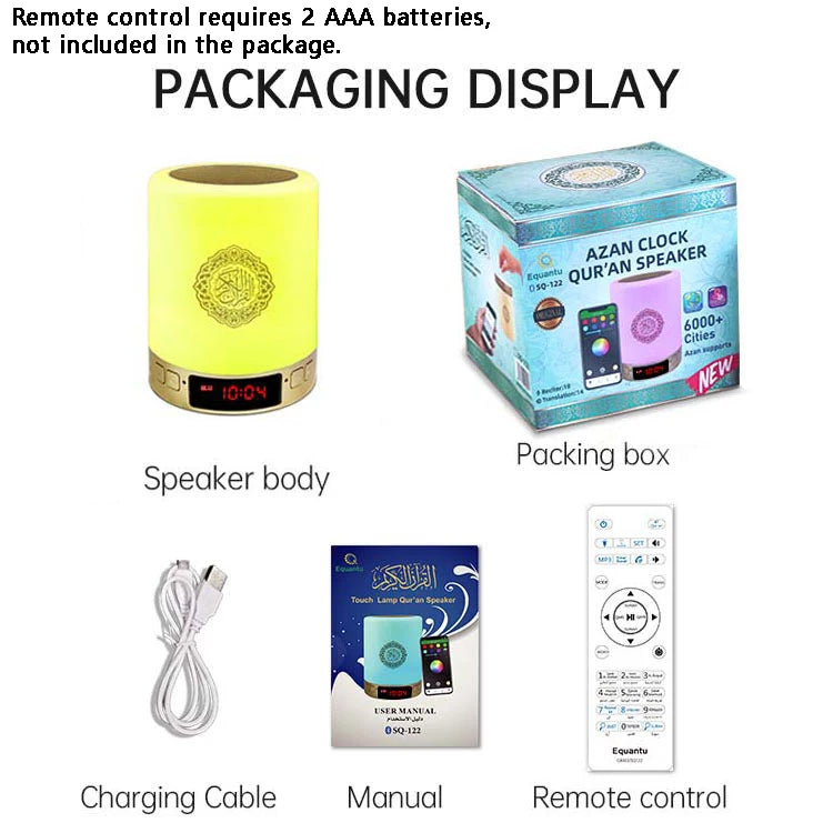 Enceinte Bluetooth  avec Lampe LED – Haut-Parleur Islamique Portable