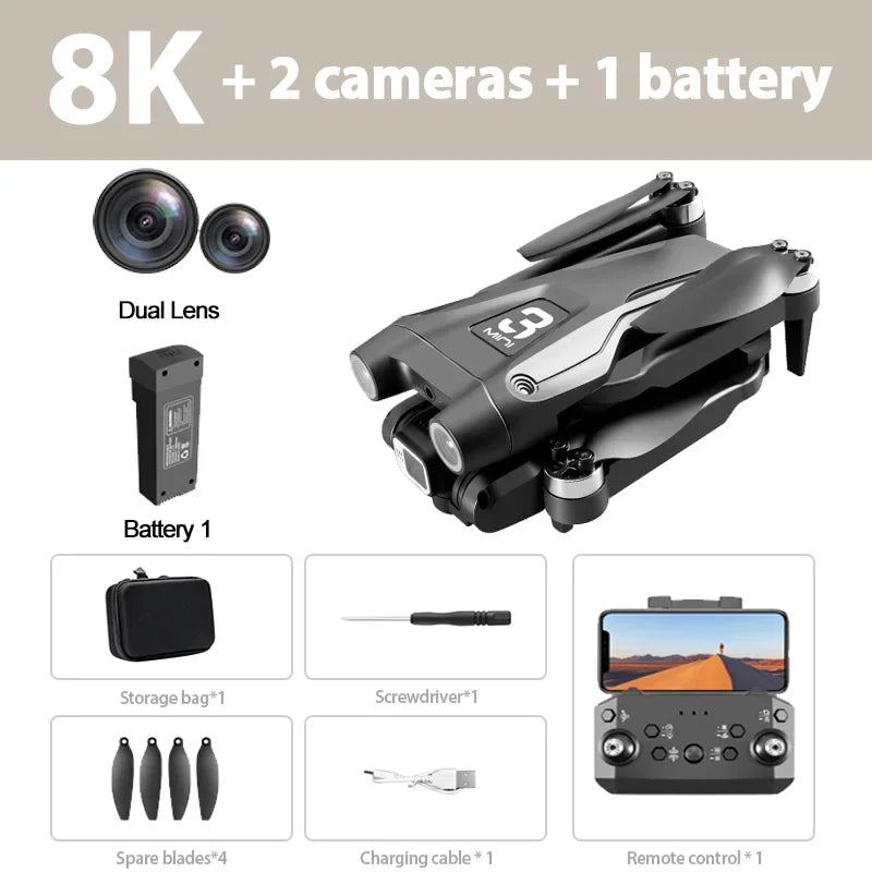 Drone Lenovo Z908 Pro MAX – Caméra 4K/6K/8K, Moteur Brushless, WiFi FPV, Pliable
