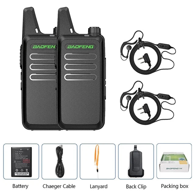 Talkie-Walkie BAOFENG BF-T20 — Radio Portable UHF, IP45, VOX, Charge USB