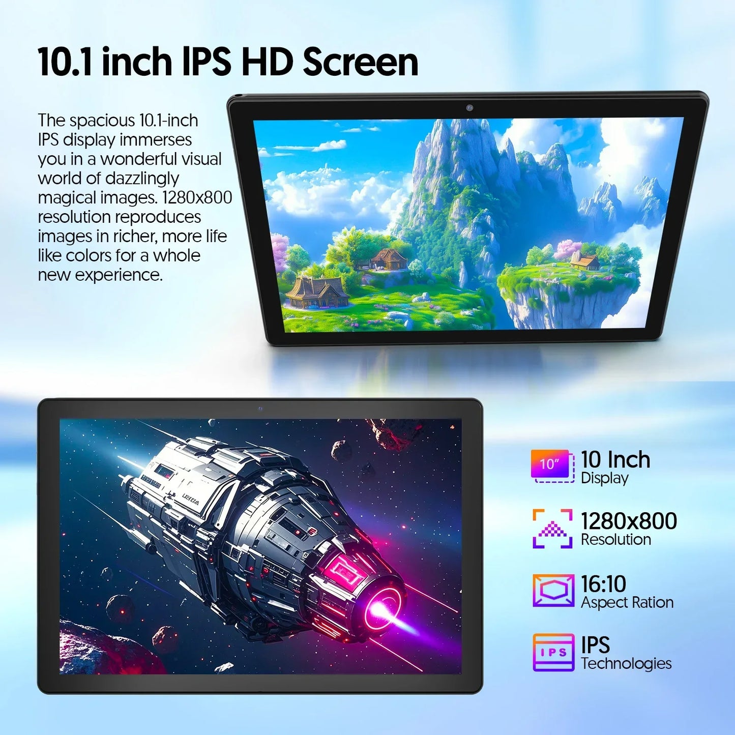 Tablette BAKEN 10" Android 15  | Double Caméra | Clavier inclus