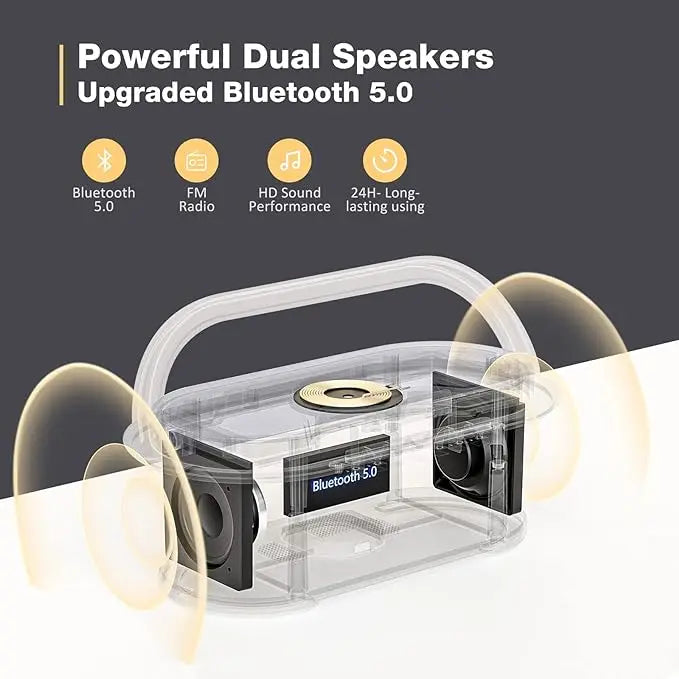 Enceinte Bluetooth COLSUR 2500mAh — Chargeur Sans Fil, Radio FM & Lumière Dimmable