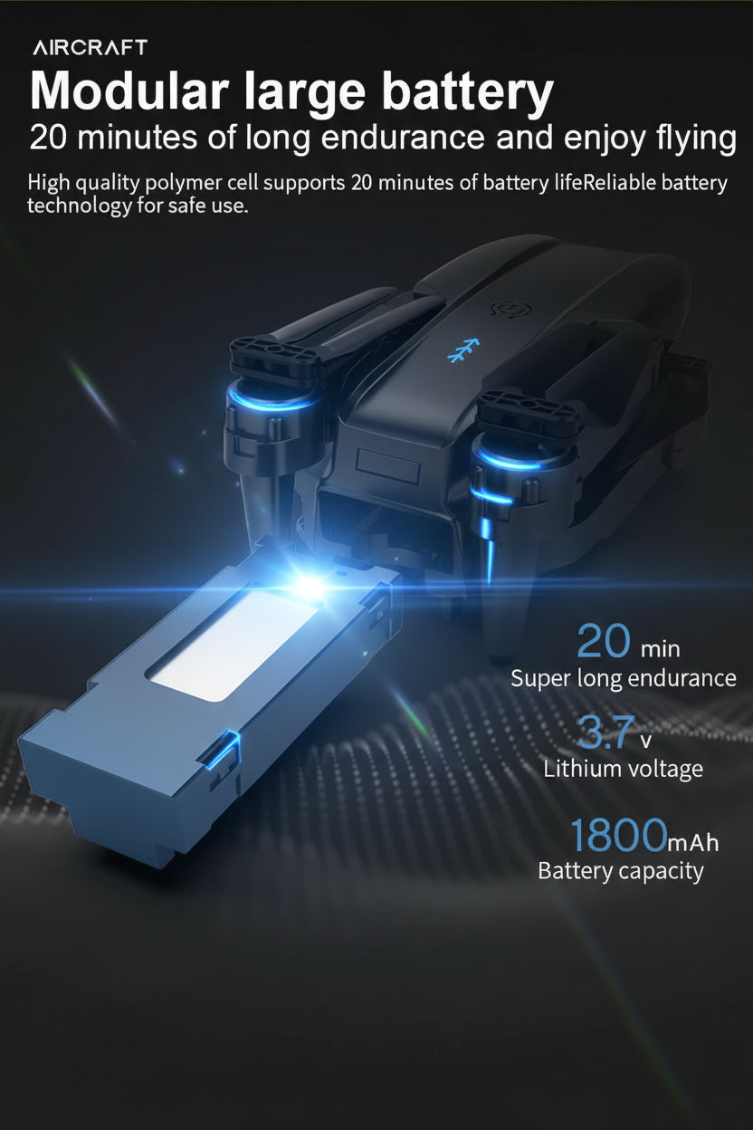 Drone E99 Pro – Double Caméra 4K, WiFi FPV, Pliable, Idéal Débutants
