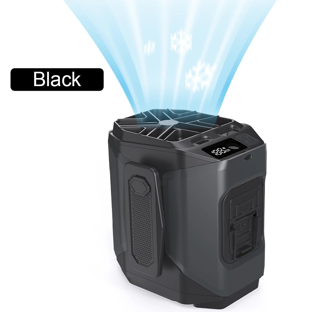 Ventilateur de Taille Rechargeable – Mains Libres, Batterie 10000/20000mAh, 5 Vitesses