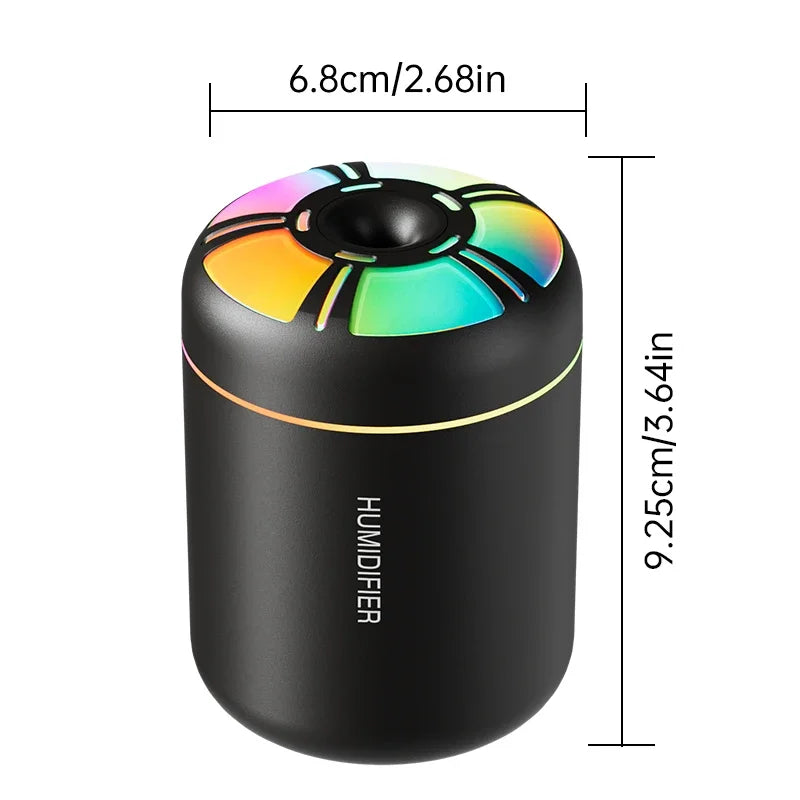 Diffuseur d'Arômes Mini USB 180ml – Humidificateur | Lumières LED |