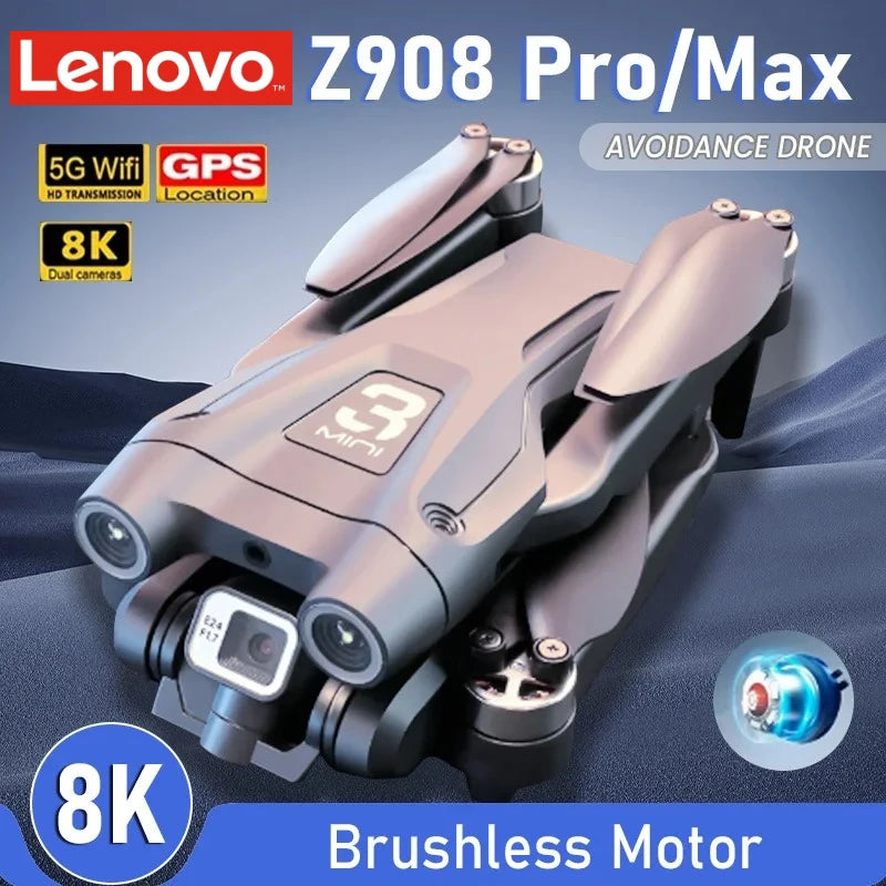 Drone Lenovo Z908 Pro MAX – Caméra 8K, Évitement d'Obstacles Visuel, Flux Optique, Pliable