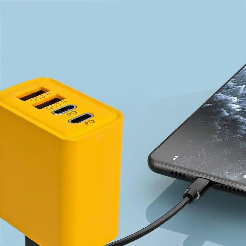 Chargeur Mural 120W BAPPSUS – 4 Ports | Charge Rapide | Prise EU / UK / US