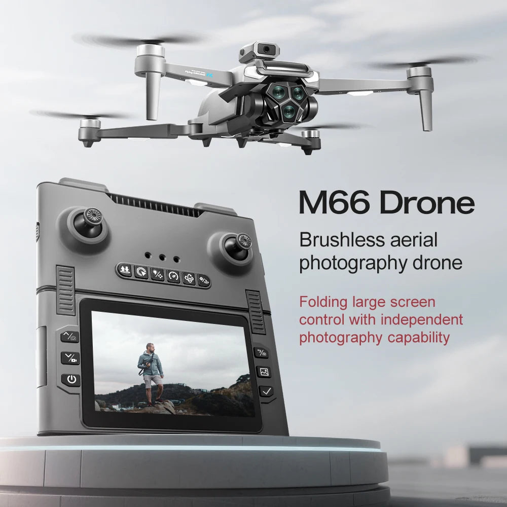 Drone LSRC M66 – Caméra 4K, Moteur Brushless, Télécommande Écran, 30 min de Vol