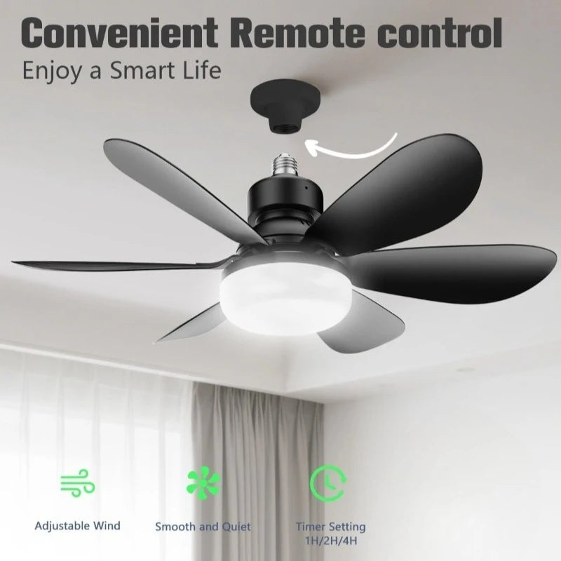 Ventilateur Plafonnier LED  Télécommande   Style Moderne
