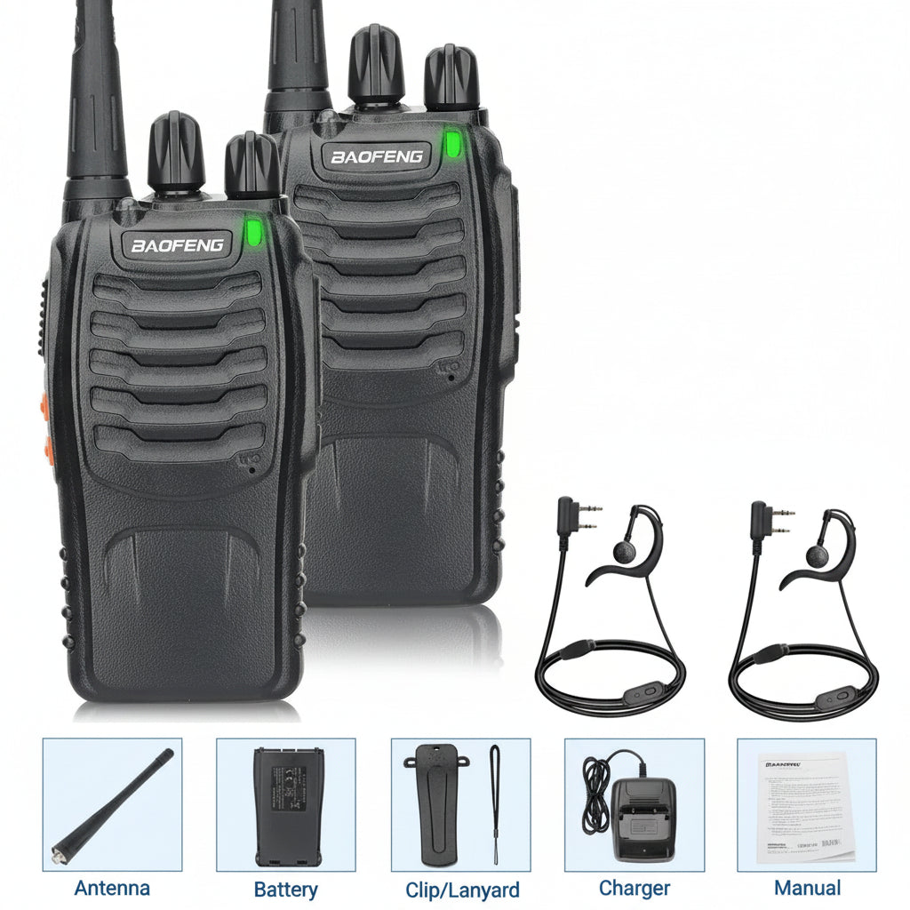 Baofeng BF-888S Pro – Talkie-Walkie UHF Longue Portée | Copie de Fréquence Sans Fil