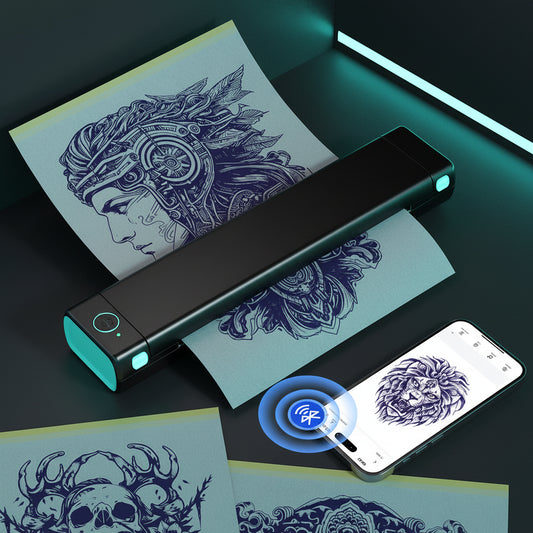 Imprimante à Pochoirs Tatouage Phomemo M08F – Bluetooth A4, 10 Feuilles incluses, Pro & Débutants