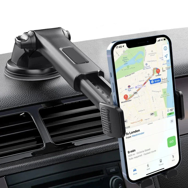 Support Téléphone Voiture Flexible Tableau de Bord, Pare-Brise