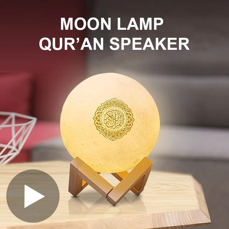Enceinte Bluetooth Coran – Veilleuse LED, Azan Automatique,