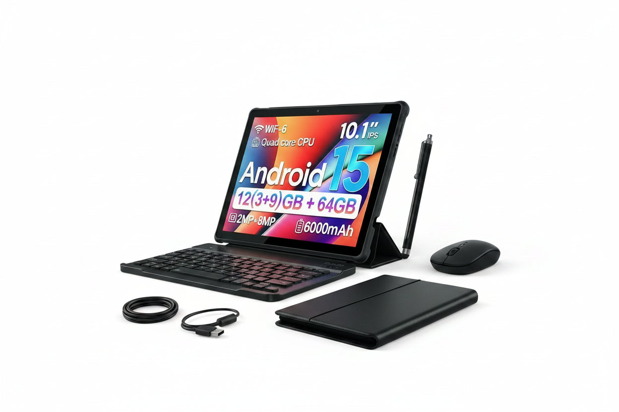 Tablette BAKEN 10" Android 15  | Double Caméra | Clavier inclus