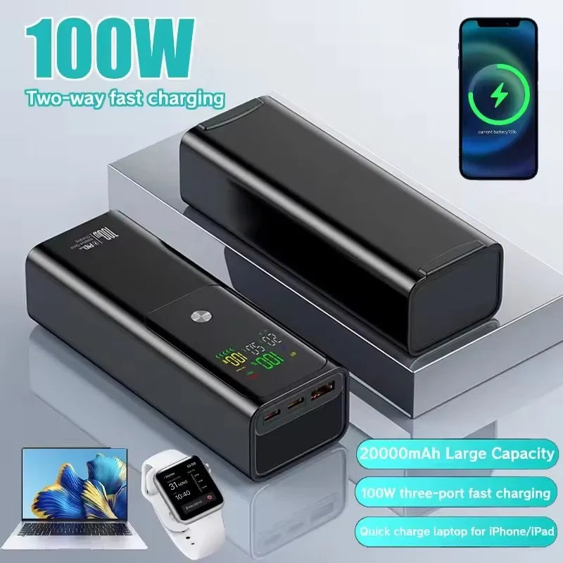 Batterie Externe OLOEY  – | Charge Rapide Bidirectionnelle | USB-C | Affichage Digital