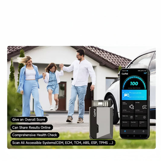 Scanner OBD2 TOPDON CarPal – Diagnostic Complet, 6 Réinitialisations, Test Batterie & Contrôle Anti-Pollution