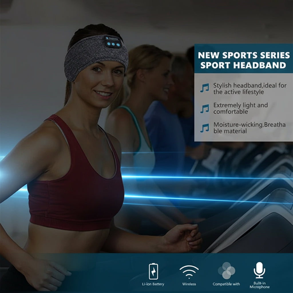 Casque Bluetooth Sport & Sommeil – Réduction de Bruit Active