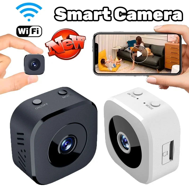 Mini Caméra de Surveillance WiFi 4K – Vision Nocturne, Détection de Mouvement, Audio Bidirectionnel