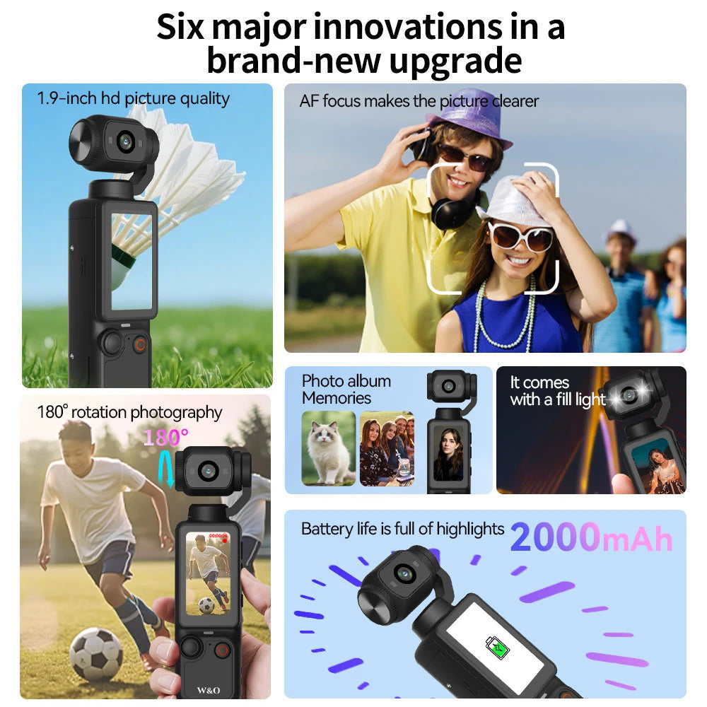 Caméra Sport WiFi EOENKK 1080P – Vélo, Moto, Vlog – Carte 32Go incluse
