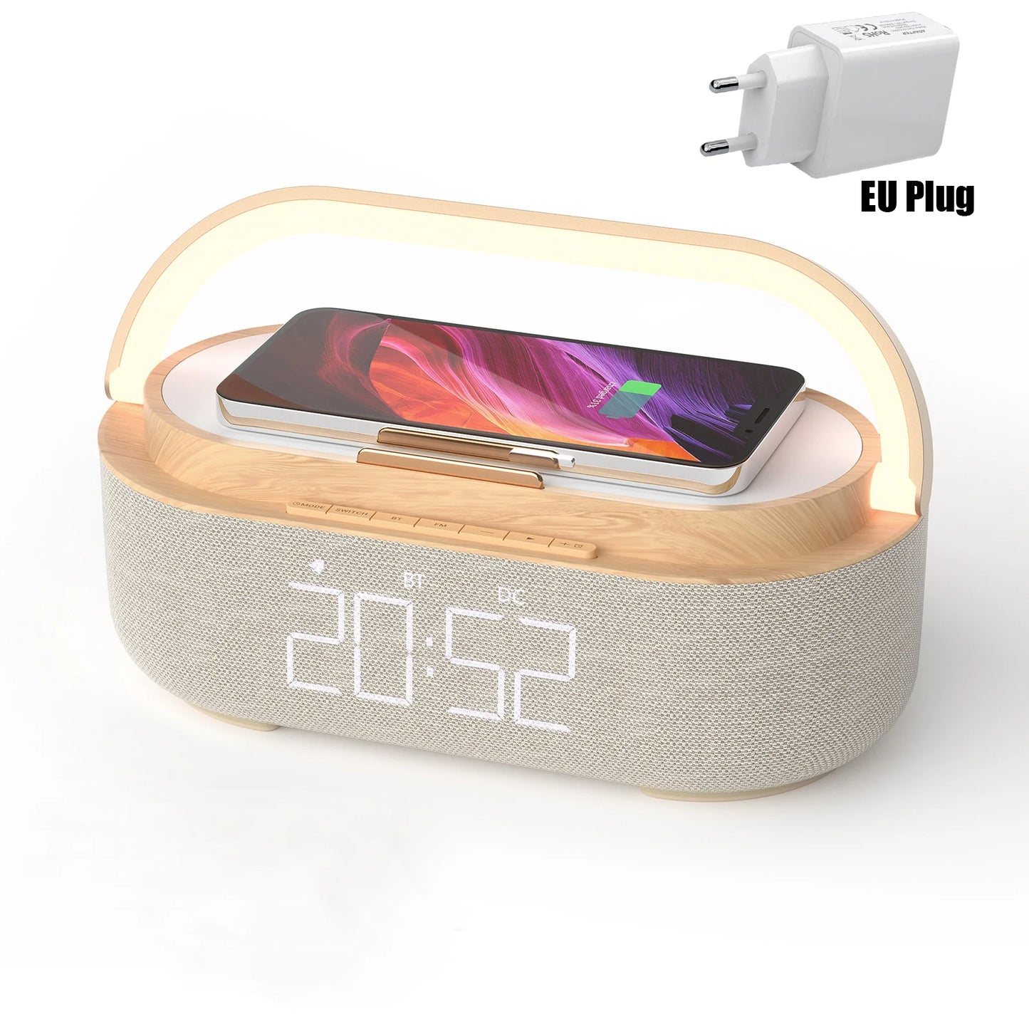 Enceinte Bluetooth COLSUR 2500mAh — Chargeur Sans Fil, Radio FM & Lumière Dimmable