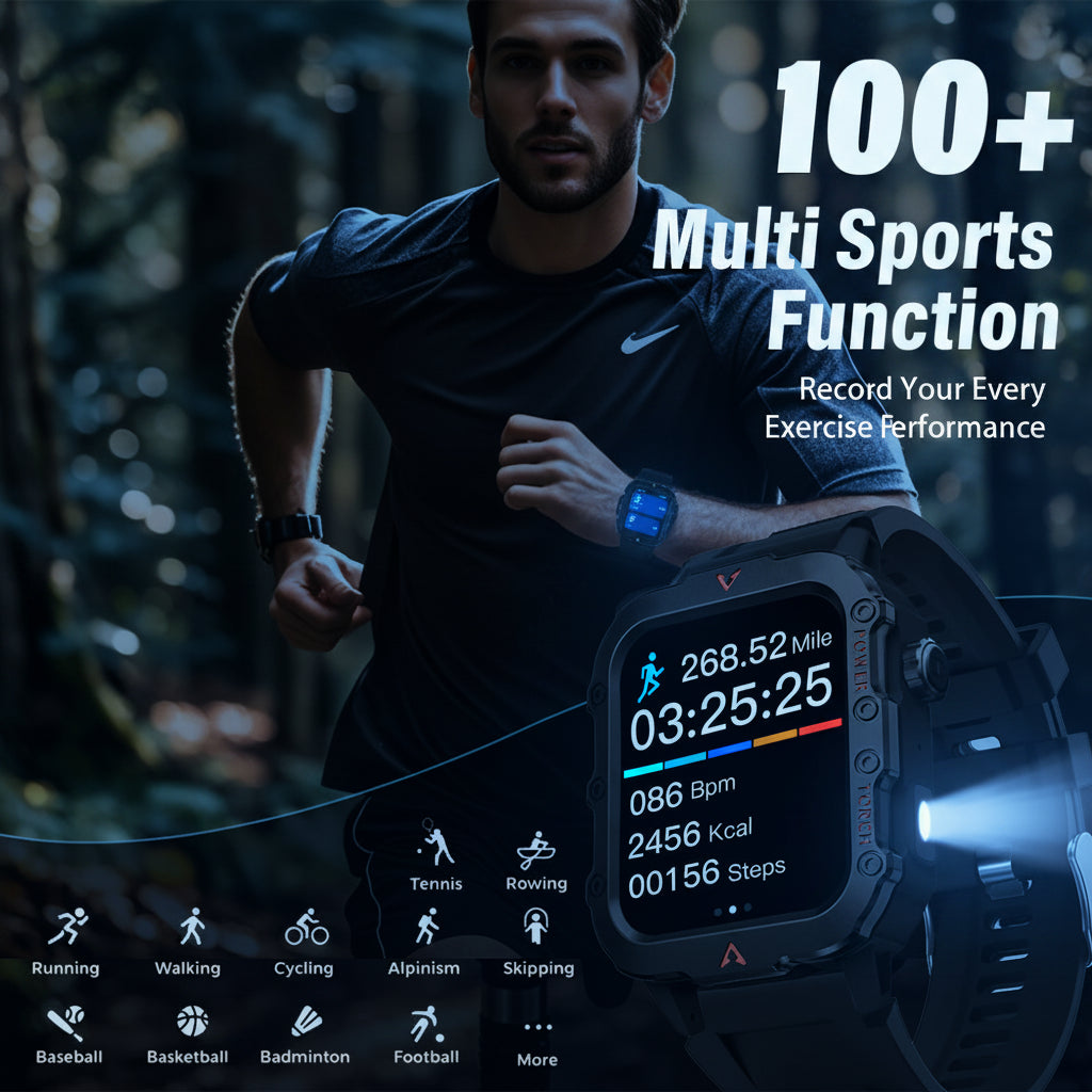 Montre Connectée Sport avec Appel Bluetooth & Suivi Santé