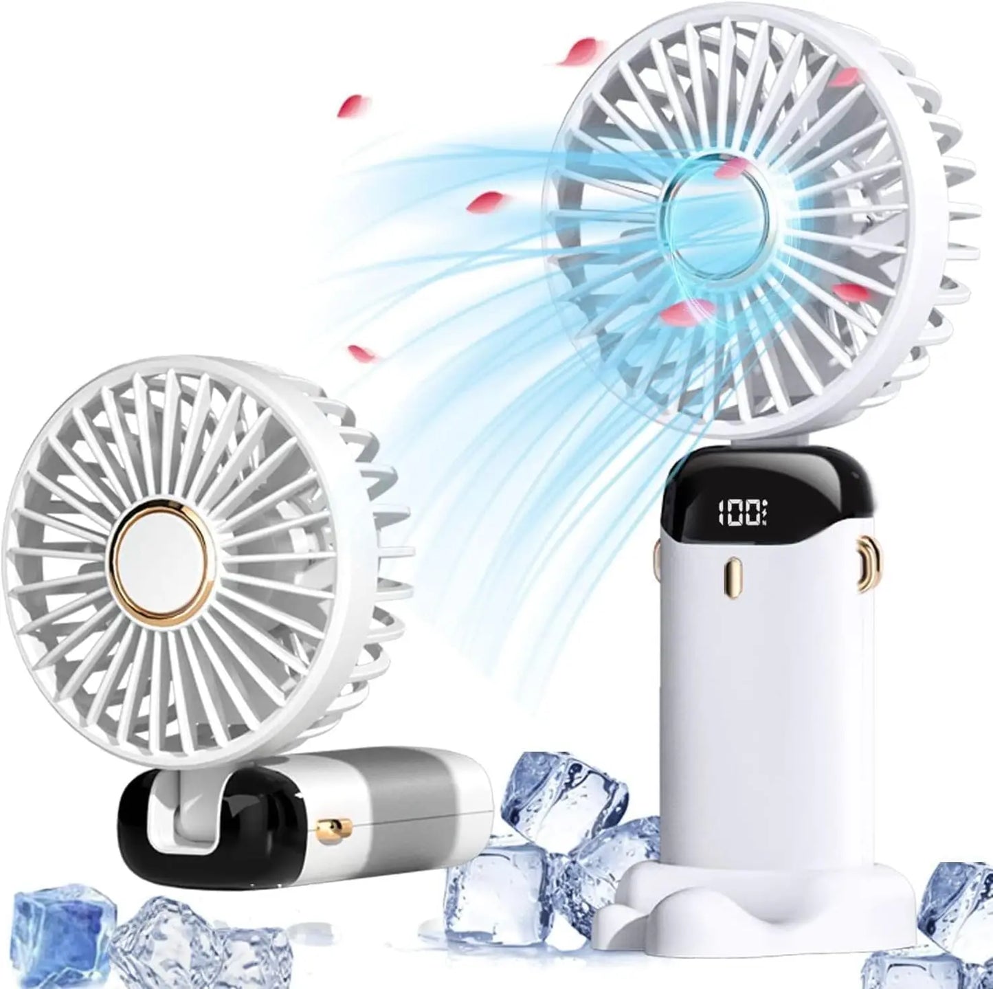 Ventilateur Mini Portable USB Pliable Avec Écran LED