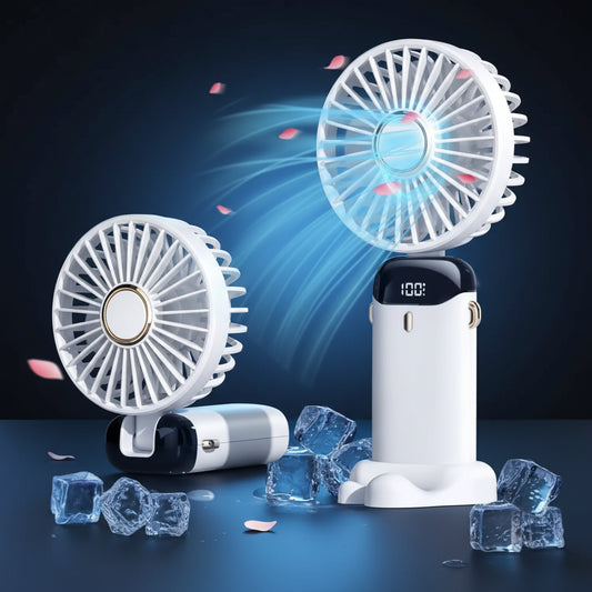 Ventilateur Mini Portable USB Pliable Avec Écran LED