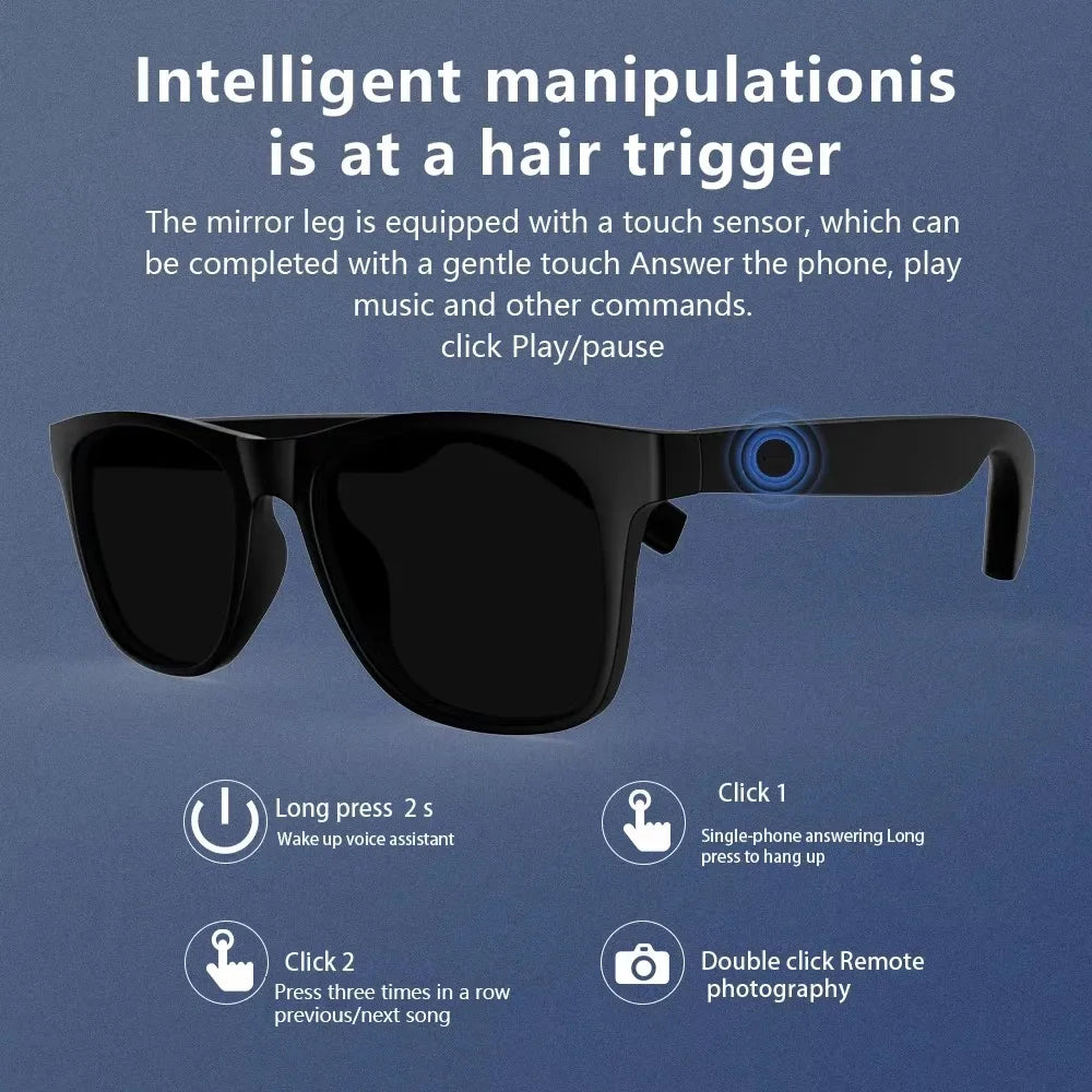 Lunettes Connectées Bluetooth Caméra