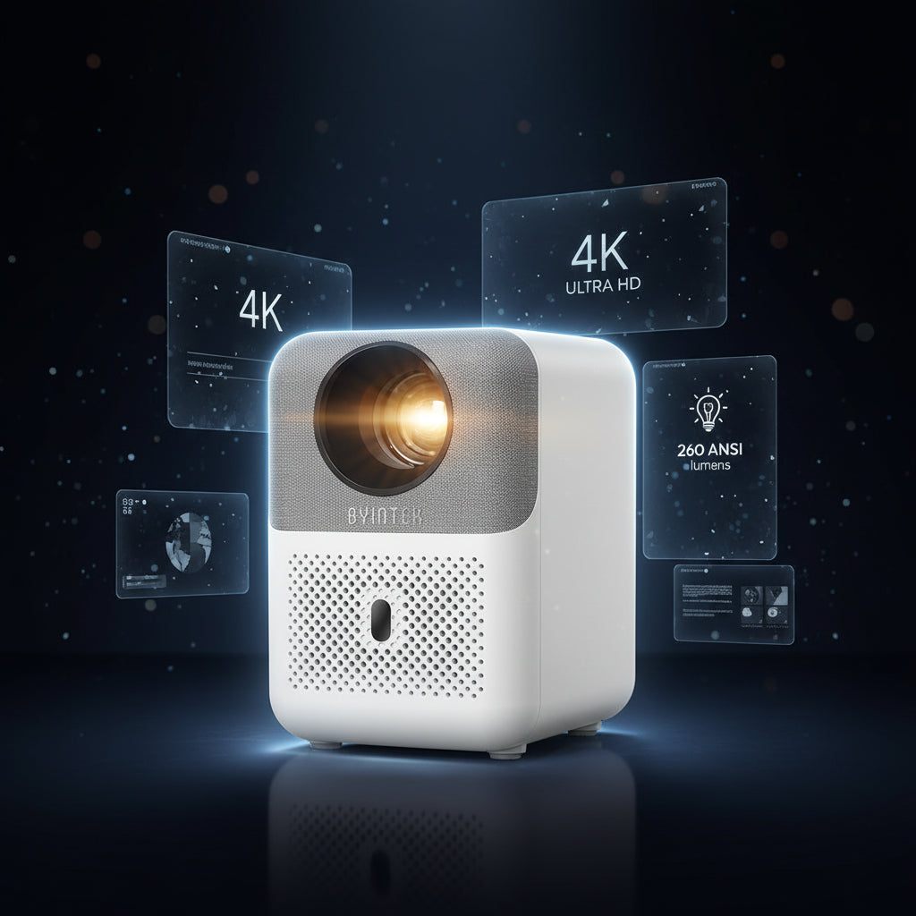 BYINTEK LOVE U4 Smart Mini Home Theater Projector 4K 1080P Video Android WIFI for Smartphone Cinema